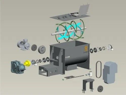 دستگاه میکسر آرایشی افقی WLHD صنعتی 250L-10000L